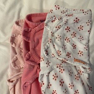 SwaddleMe 3-Pack Swaddles Sm/Med 0-3 Months Girls Pink